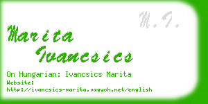 marita ivancsics business card